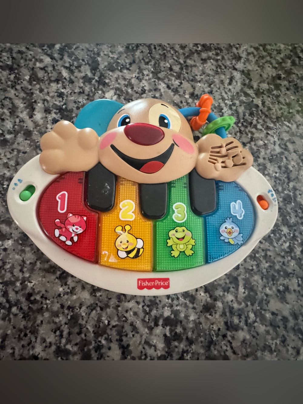 Fisher-Price Multicolor Number Piano Toy - Red Yellow Green Blue